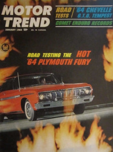 MOTOR TREND 1964 JAN - NEW GTO, 426 FURY, MALIBU V-8*